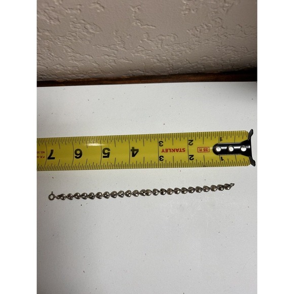 Heart String Sterling Silver Bracelet Handmade 7” and ~6.4 grams SA-Salerno - Picture 3 of 4